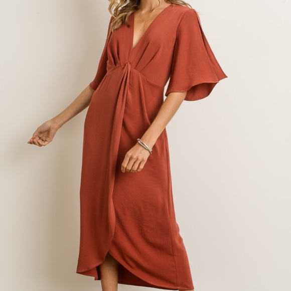 midi rust dress